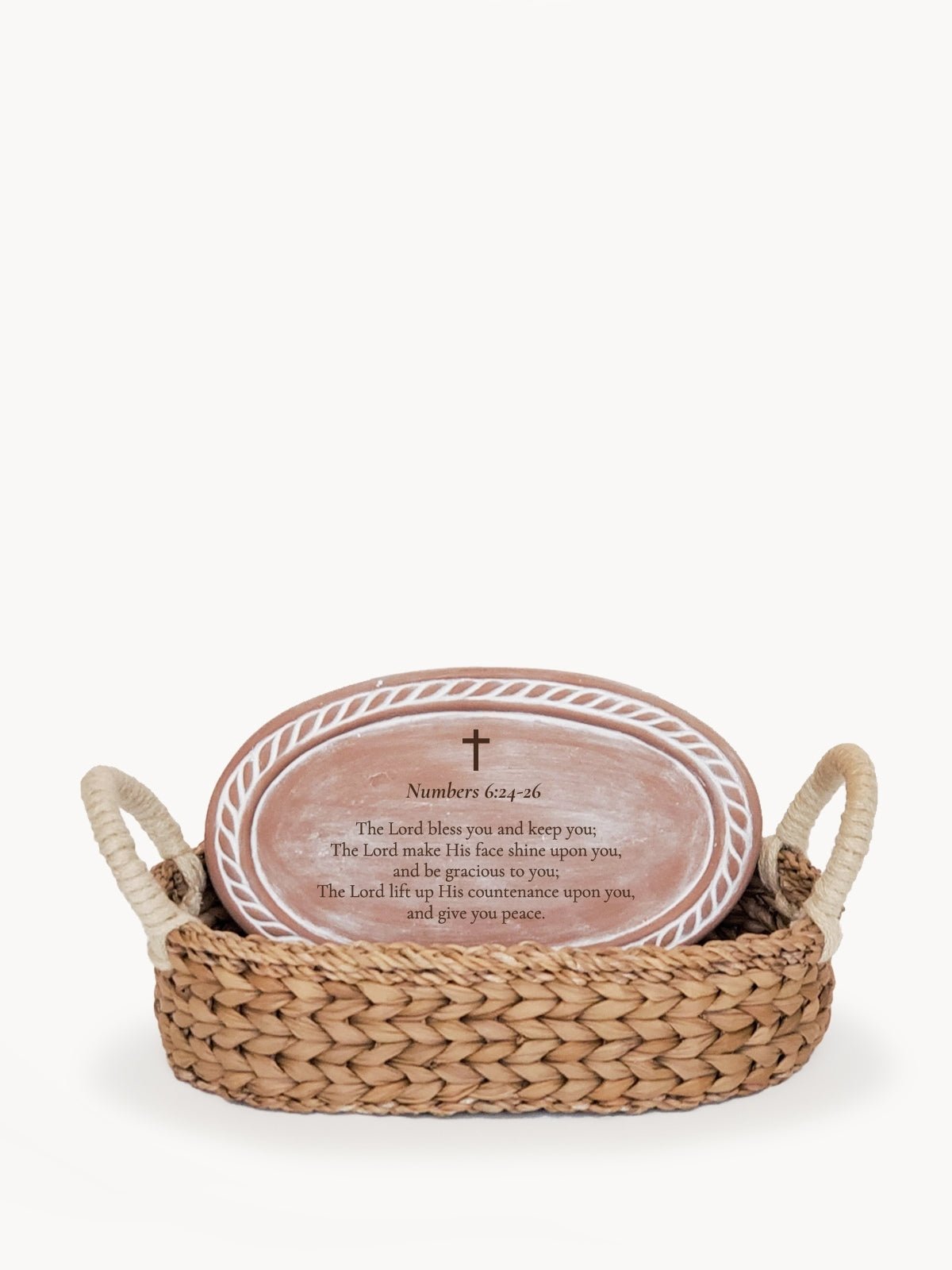 Personalized Bread Warmer & Basket - Bible Oval - Daphs Designs