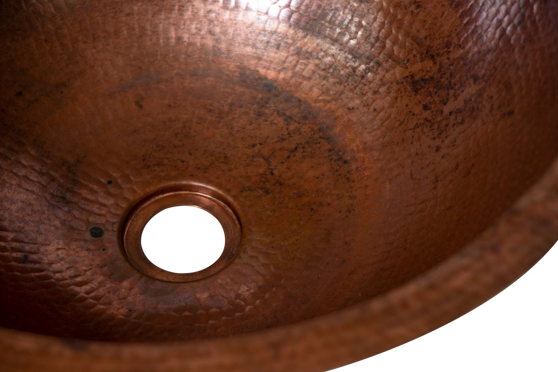 17" Round Hammered Copper Bathroom Sink - Daphs Designs